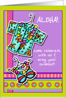 Luau Party Invitation card