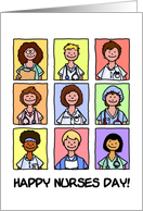 Female Nurses - Happy Nurses Day card