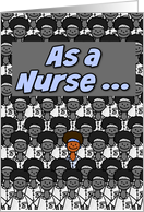 African American Female Nurse One in a Million Nurses Day card