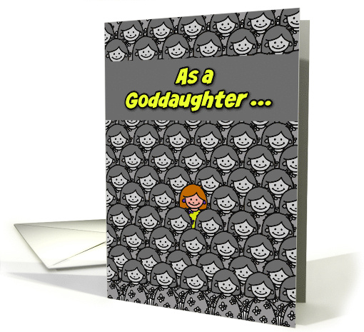 One in a Million Goddaughter Happy Mother's Day card (621417)