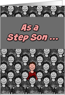 One in a Million Step Son Happy Birthday card