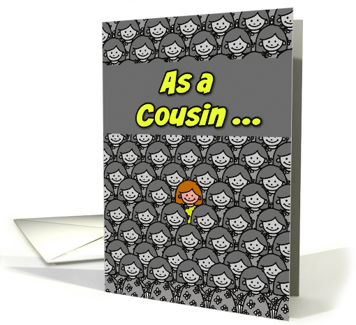 One in a Million Cousin female Happy Mother's Day card (627623)