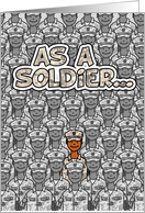 Female Soldier (African American) - Happy Birthday! card