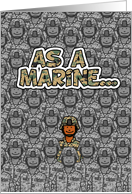 Marine (African American) - Happy Birthday! card