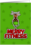 Merry Fitness - Yoga - Reindeer in Tree Posture card