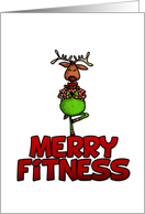 Merry Fitness - Yoga - Reindeer in Tree Posture card