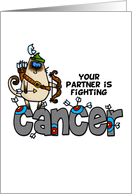 Your Partner is Fighting Cancer - Humorous Kitty Archer card