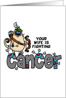 Your Wife is Fighting Cancer - Humorous Kitty Archer card