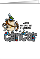 Your Friend is Fighting Cancer - Humorous Kitty Archer card