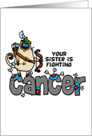 Your Sister is Fighting Cancer - Humorous Kitty Archer card