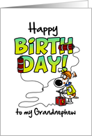 Happy Birthday to my grandnephew - birthday blast card