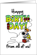 Happy Birthday from group - birthday blast card