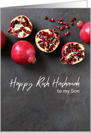 To My Son - Happy Rosh Hashanah with Pomegranates card