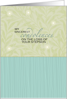 Sincerest Condolences - Loss of Stepson card