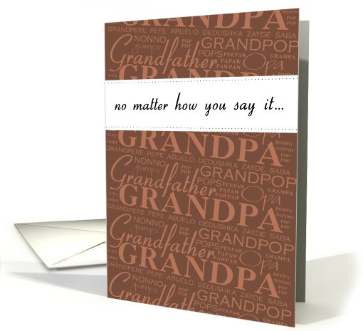Grandfather in many languages - Grandparents Day card (689164)
