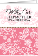 Stepmother - pink mendhi - With Love on Mother’s Day card