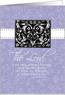 The Lord is My Rock - Psalm 18:2 - For Cancer Patient card
