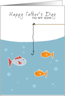 Son - Fishing - Happy Father’s Day card