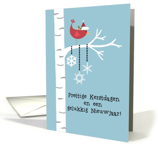 Dutch - Red Cardinal Christmas card (702599)