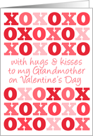 To My Grandmother - Hugs and Kisses - Valentine’s Day card