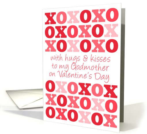 To My Godmother - Hugs and Kisses - Valentine's Day card (745762)
