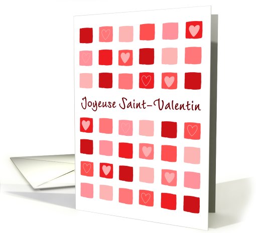 French - boxes & hearts - Happy Valentine's Day card (757168)