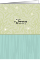 Leafy Green Memorial Invitation - In Loving Memory card