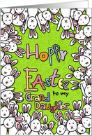 Hoppy Easter - to my granddaughter card