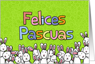 Spanish - easter bunnies card