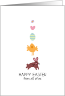 Easter line up - from all of us card