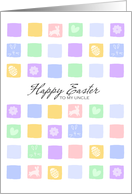 modern easter squares - Happy Easter to my uncle card