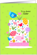 Easter hat - to my dearest sister card