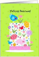 Easter hat - Spanish - Felices Pascuas card