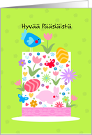 Easter hat - Finnish - Hyv Psiist card