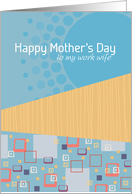 Work Wife - Happy Mother’s Day Modular Modern Blue card