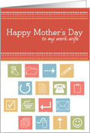 Work Wife - Happy Mother’s Day Office Icons card