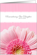 Memorial Service Invitation - Pink Daisy - Remembering Our Daughter card