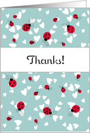 Thanks - Ladybugs and Hearts card