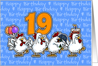 Chicken Birthday Parade - Nineteen Years Old card