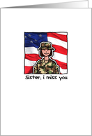 Sister - Soldier - Miss you card