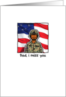 Dad - Marine Combat - Miss you card