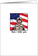 Dad - Army Combat - Miss you card