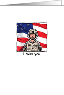Army Combat - Miss you card