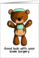 Knee Surgery - Scrub Bear - Get Well card