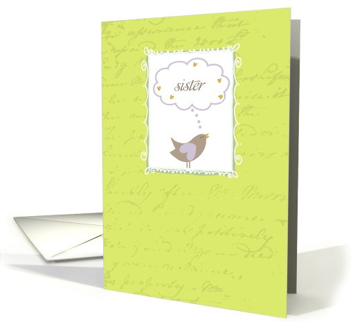 Sister - Thinking of U with love card (823630)