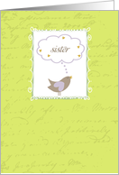 Sister - Thinking of U with love card