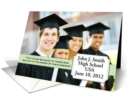 Modern Graduation Announcement - Customized Photo card (840752)