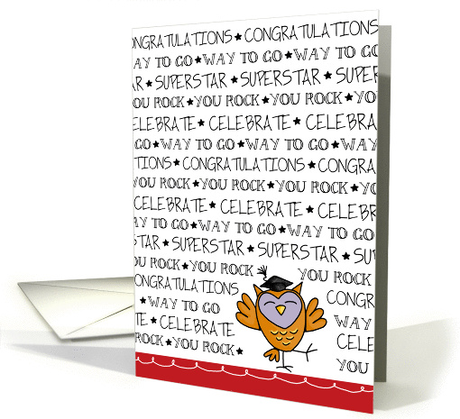 Happy Owl - Graduation Congratulations card (841253)