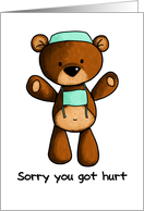 Injury - Scrub Bear - Get Well card