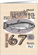 No trout about it - 67 years old card